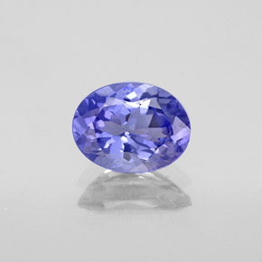 1.25 ct Blue Tanzanite Gemstone, Tanzanite Gem in Oval Facet Shape for Sale.