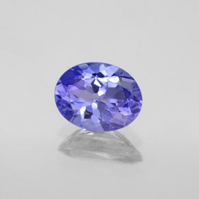 1.25 ct Blue Tanzanite Stone, Natural Tanzanite in Oval Facet Shape for Sale
