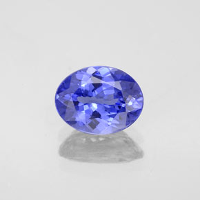 1.48 ct Blue Tanzanite Gemstone, Tanzanite Gem in Oval Facet Shape for Sale.