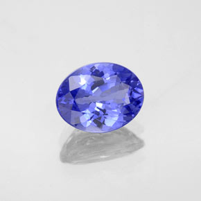 1.48 ct Blue Tanzanite Stone, Natural Tanzanite in Oval Facet Shape for Sale