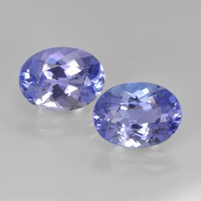 3.32 ctw Blue Tanzanite Gemstones, Tanzanite Gems in Oval Facet Shape for Sale.