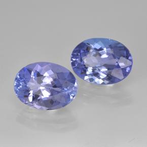 3.32 ctw Blue Tanzanite Stones, Natural Tanzanite in Oval Facet Shape for Sale