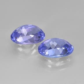 Tanzanite Gemstones in 8.6 x 6.4 mm Size for Sale, Tanzanite Stones in Intense Violet Blue Color