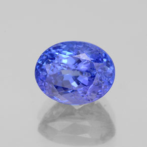 2.62 ct Blue Tanzanite Stone, Natural Tanzanite in Oval Facet Shape for Sale
