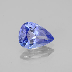 1.43 ct Blue Tanzanite Stone, Natural Tanzanite in Pear Facet Shape for Sale
