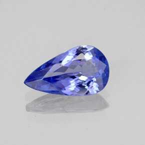 1.49 ct Blue Tanzanite Gemstone, Tanzanite Gem in Pear Facet Shape for Sale.