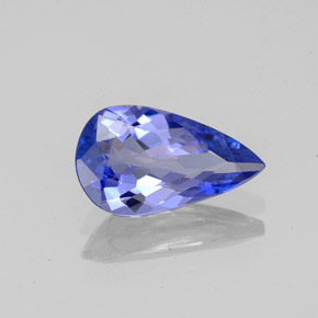 1.49 ct Blue Tanzanite Stone, Natural Tanzanite in Pear Facet Shape for Sale