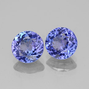 2.40 ct Blue Tanzanite Stone, Natural Tanzanite in Round Facet Shape for Sale