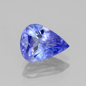 1.73 ct Blue Tanzanite Stone, Natural Tanzanite in Pear Facet Shape for Sale