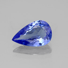 1.95 ct Blue Tanzanite Gemstone, Tanzanite Gem in Pear Facet Shape for Sale.