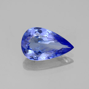 1.95 ct Blue Tanzanite Stone, Natural Tanzanite in Pear Facet Shape for Sale