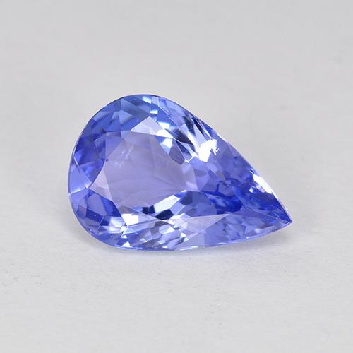 1.75 ct Blue Tanzanite Gemstone, Tanzanite Gem in Pear Facet Shape for Sale.