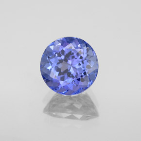 2.08 ct Blue Tanzanite Stone, Natural Tanzanite in Round Facet Shape for Sale