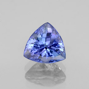 1.50 ct Blue Tanzanite Gemstone, Tanzanite Gem in Trillion Facet Shape for Sale.