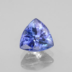 1.50 ct Blue Tanzanite Stone, Natural Tanzanite in Trillion Facet Shape for Sale