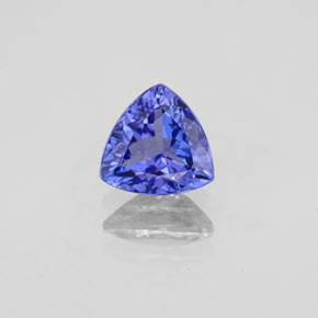 0.89 ct Blue Tanzanite Gemstone, Tanzanite Gem in Trillion Facet Shape for Sale.