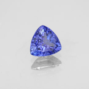 0.89 ct Blue Tanzanite Stone, Natural Tanzanite in Trillion Facet Shape for Sale