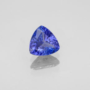 0.84 ct Blue Tanzanite Stone, Natural Tanzanite in Trillion Facet Shape for Sale