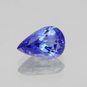 1.42 ct Blue Tanzanite Gemstone, Tanzanite Gem in Pear Facet Shape for Sale.
