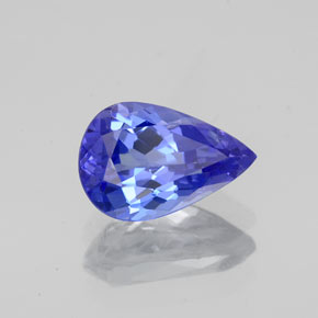 1.42 ct Blue Tanzanite Stone, Natural Tanzanite in Pear Facet Shape for Sale