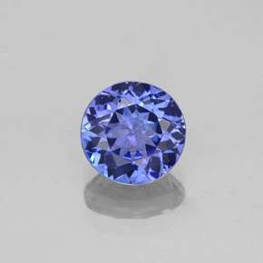 1.16 ct Blue Tanzanite Gemstone, Tanzanite Gem in Round Facet Shape for Sale.