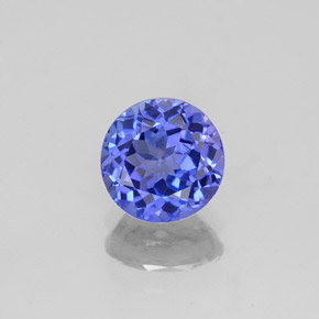 1.12 ct Blue Tanzanite Gemstone, Tanzanite Gem in Round Facet Shape for Sale.