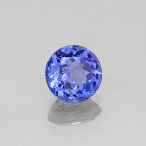 1.12 ct Blue Tanzanite Stone, Natural Tanzanite in Round Facet Shape for Sale