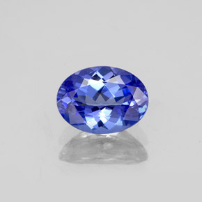 1.30 ct Blue Tanzanite Gemstone, Tanzanite Gem in Oval Facet Shape for Sale.