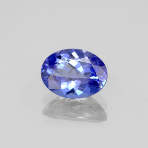 1.30 ct Blue Tanzanite Stone, Natural Tanzanite in Oval Facet Shape for Sale