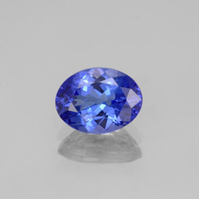 1.45 ct Blue Tanzanite Gemstone, Tanzanite Gem in Oval Facet Shape for Sale.