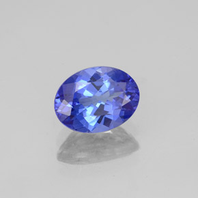 1.45 ct Blue Tanzanite Stone, Natural Tanzanite in Oval Facet Shape for Sale