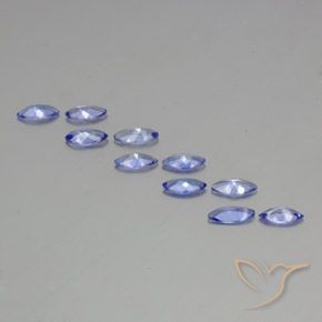 Tanzanite Gemstones in 6.9 x 3.4 mm Size for Sale, Tanzanite Stones in Electric Blue Color