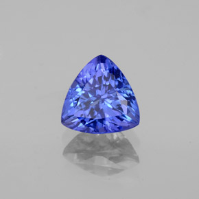 1.33 ct Blue Tanzanite Stone, Natural Tanzanite in Trillion Facet Shape for Sale