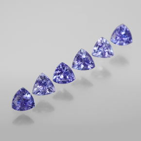 1.91 ct Blue Tanzanite Gemstone, Tanzanite Gem in Trillion Facet Shape for Sale.