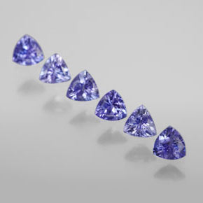 1.91 ct Blue Tanzanite Stone, Natural Tanzanite in Trillion Facet Shape for Sale