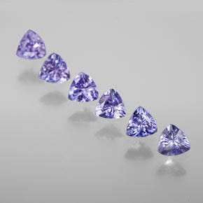 1.86 ct Blue Tanzanite Gemstone, Tanzanite Gem in Trillion Facet Shape for Sale.