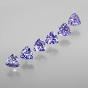 1.86 ct Blue Tanzanite Stone, Natural Tanzanite in Trillion Facet Shape for Sale