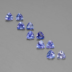 2.73 ct Blue Tanzanite Gemstone, Tanzanite Gem in Trillion Facet Shape for Sale.