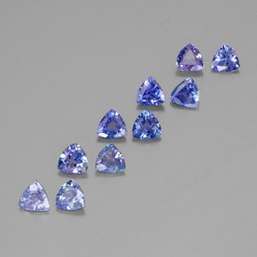 2.97 ct Blue Tanzanite Stone, Natural Tanzanite in Trillion Facet Shape for Sale