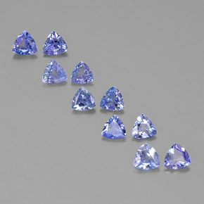 3.31 ct Blue Tanzanite Gemstone, Tanzanite Gem in Trillion Facet Shape for Sale.