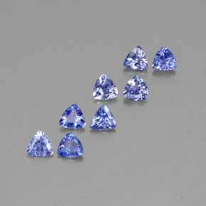 3.13 ct Blue Tanzanite Stone, Natural Tanzanite in Trillion Facet Shape for Sale