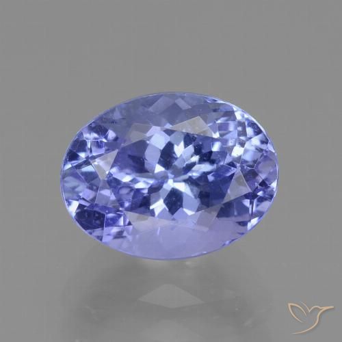 2.20ct Natural Intense Violet Blue Tanzanite, Oval, VVS-VS