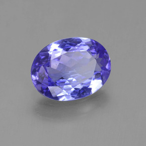 1.42 ct Violet Tanzanite Stone, Natural Tanzanite in Oval Facet Shape for Sale