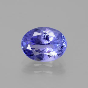 1.86 ct Blue Tanzanite Gemstone, Tanzanite Gem in Oval Facet Shape for Sale.