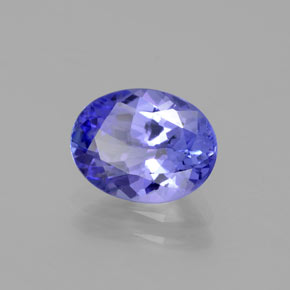 1.86 ct Blue Tanzanite Stone, Natural Tanzanite in Oval Facet Shape for Sale