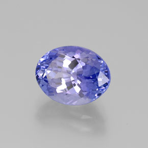 2.67 ct Blue Tanzanite Stone, Natural Tanzanite in Oval Facet Shape for Sale