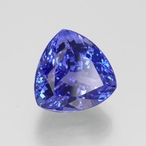 7.47 ct Blue Tanzanite Stone, Natural Tanzanite in Trillion Facet Shape for Sale