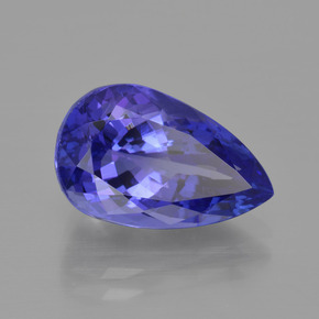 6.93 ct Blue Tanzanite Stone, Natural Tanzanite in Pear Facet Shape for Sale