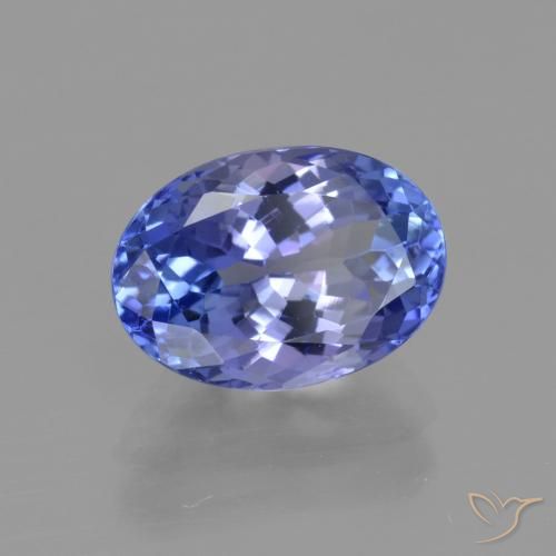 3.22 ct Blue Tanzanite Stone, Natural Tanzanite in Oval Facet Shape for Sale