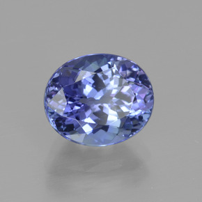 3.48 ct Blue Tanzanite Stone, Natural Tanzanite in Oval Facet Shape for Sale